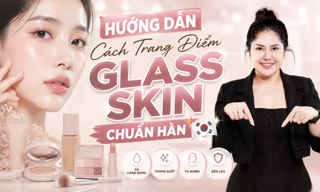 Makeup da glass skin Phuong Ly Makeup