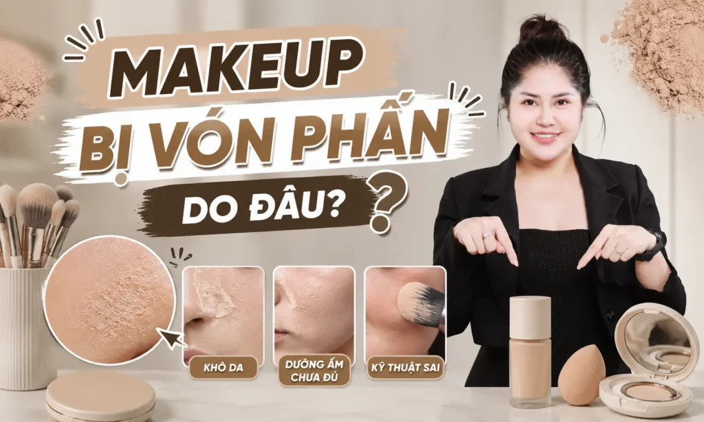 makeup bị vón phấn Phuong Ly Makeup
