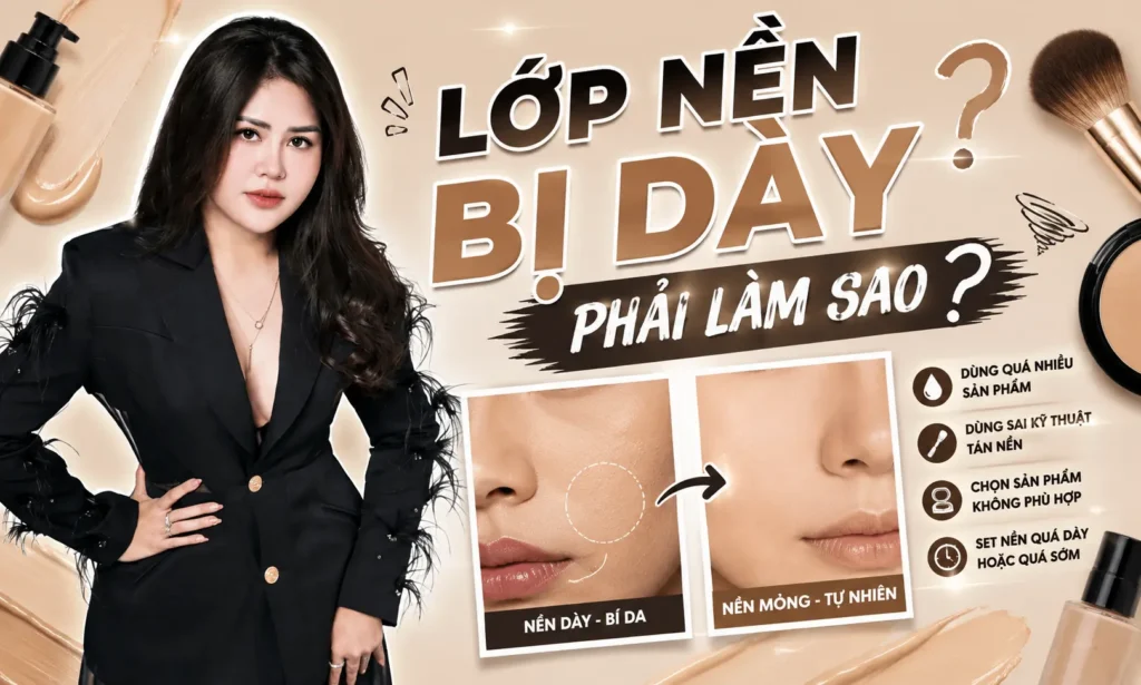 lớp nền bị dày phải làm sao phuong ly makeup