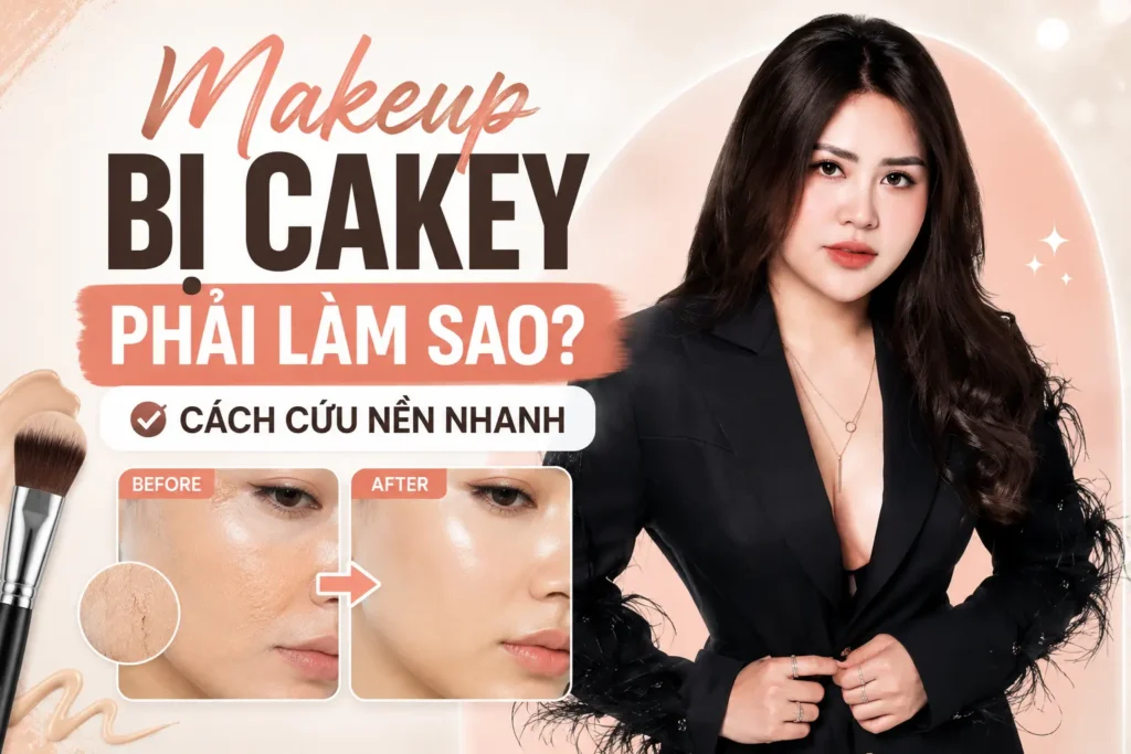 makeup bị cakey phải làm sao phuong ly makeup