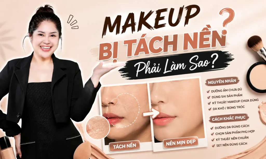 makeup bị tách nền phải làm sao phuong ly makeup