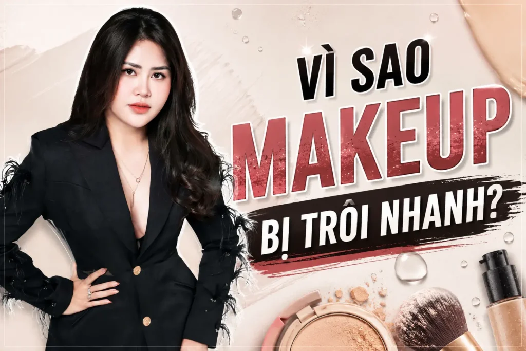 makeup bị trôi nhanh phuong ly makeup
