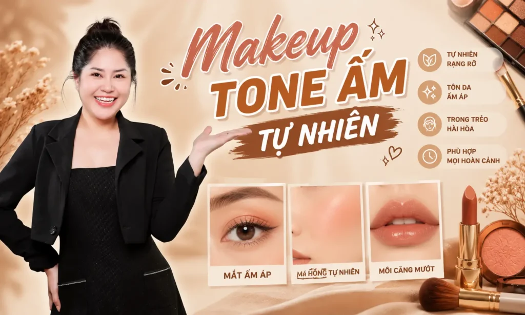 makeup tone ấm tự nhiên phuong ly makeup