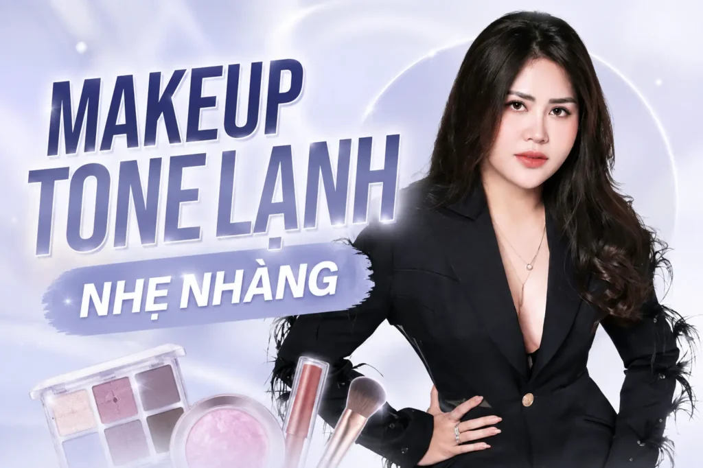 makeup tone lạnh nhẹ nhàng Phuong Ly Makeup