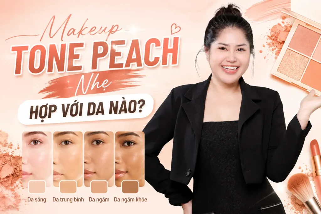 makeup tone peach
