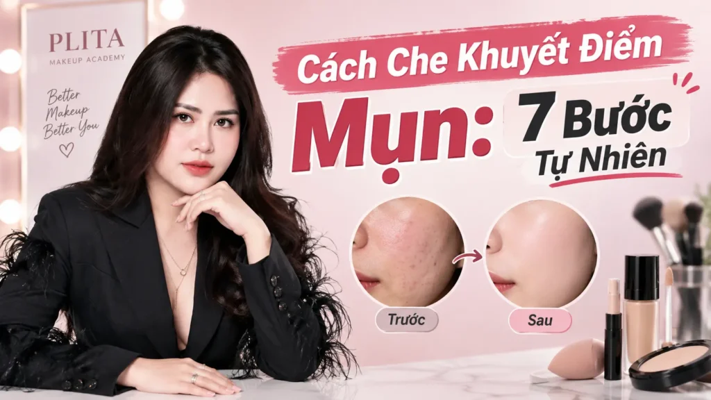 cách che khuyết điểm mụn