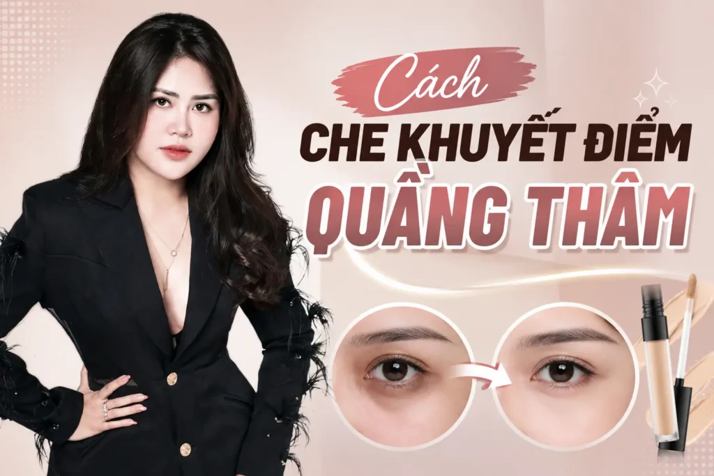 cách che khuyết điểm quầng thâm Phuong Ly Makeup