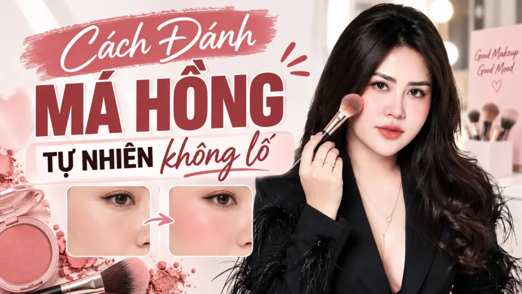 cách đánh má hồng tự nhiên Phuong Ly Makeup