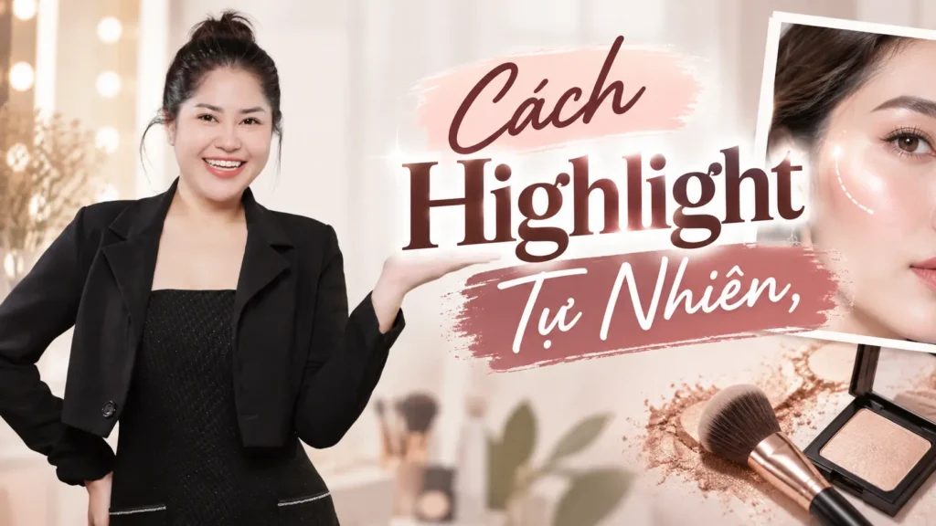 cách highlight tự nhiên Phuong Ly Makeup
