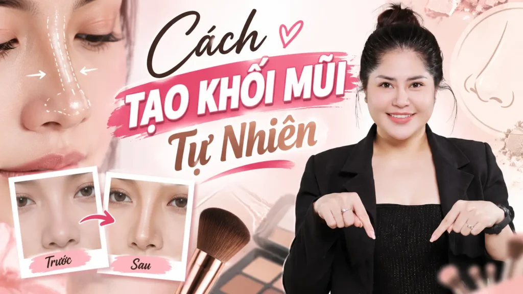cách tạo khối mũi tự nhiên Phuong Ly Makeup
