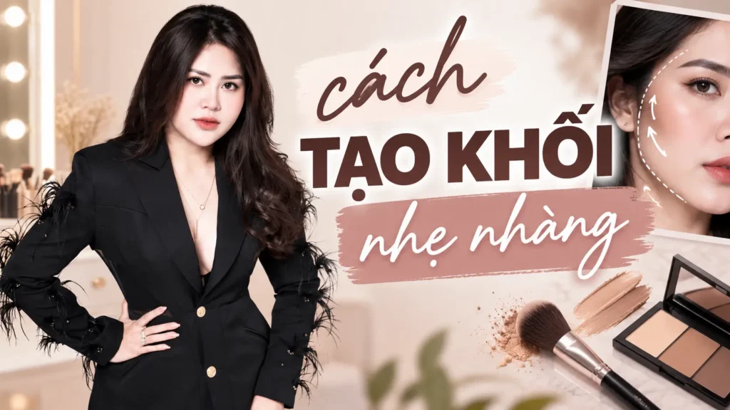 cách tạo khối nhẹ nhàng Phuong Ly Makeup