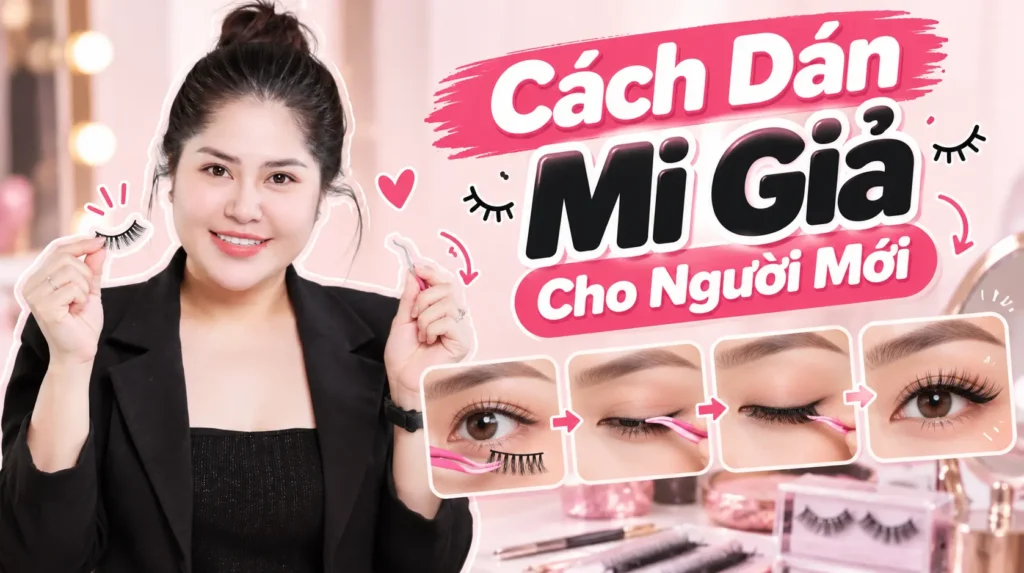 cách dán mi giả cho người mới