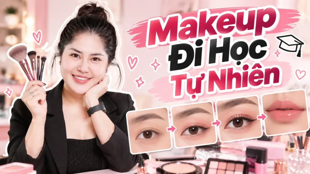 makeup đi học tự nhiên phuong ly makeup